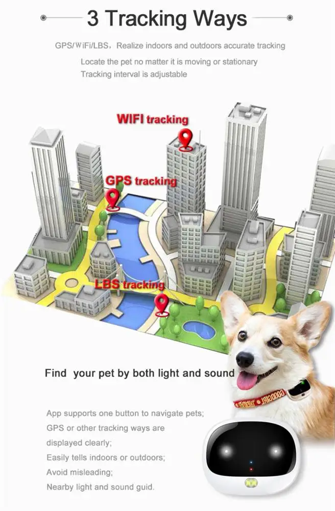 4G GPS WIFI Tracker V43 Balso stebėti Waterpoof IP67 Realaus laiko Sekimo prietaisas, mini rastreador gps Locator pet šuo, katė, vaikai