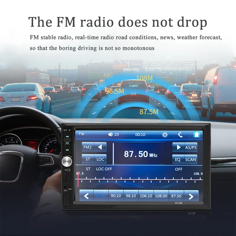 7 colių Automobilinis Multimedia CarPlay Centrinio Valdymo Universalus Radijo Dvigubą Veleno 2din 