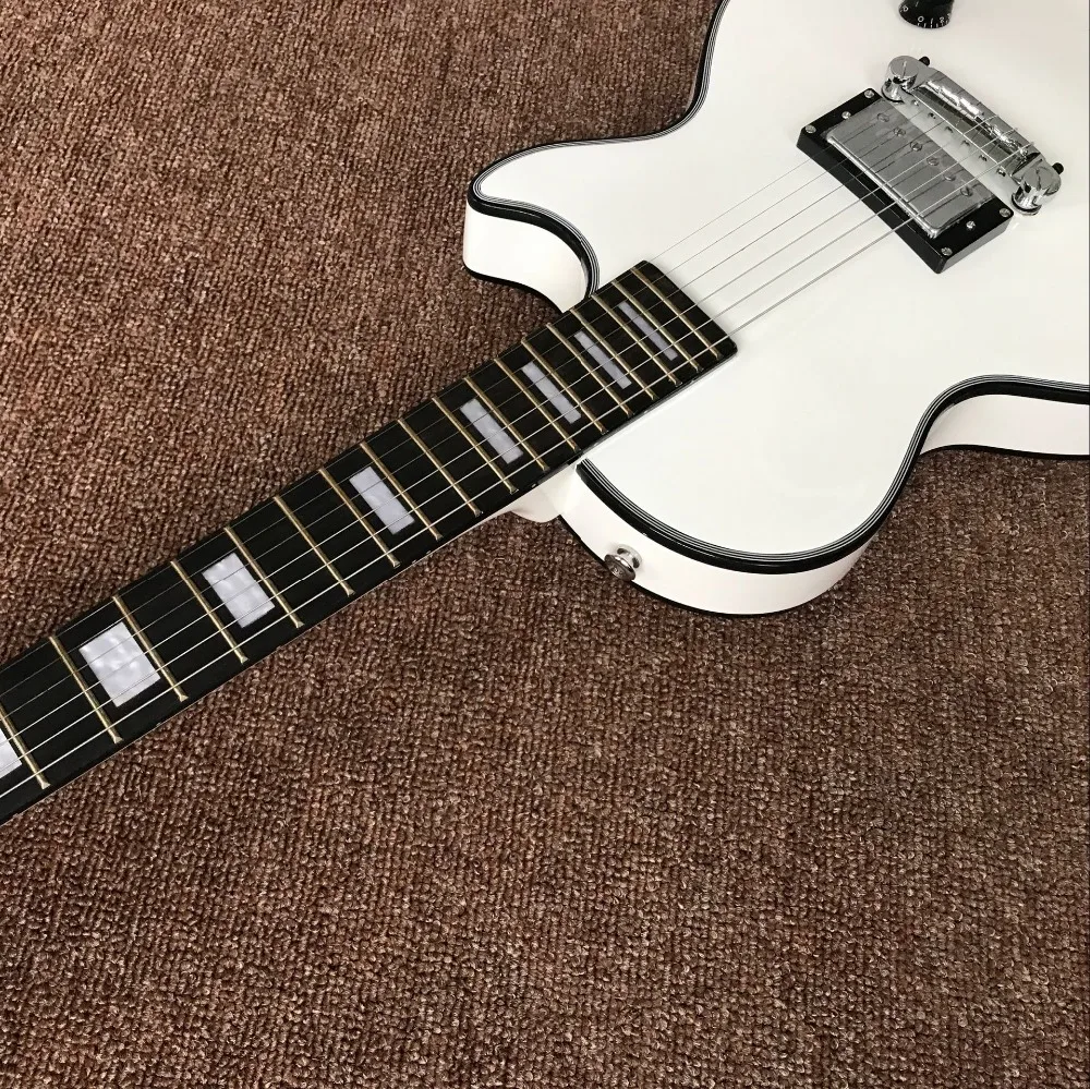 custom shop baltos spalvos elektrinė gitara užsakymą gitaar. 1 pikapas rankų darbas 6 Stygos guitarra.muzikos instrumentai