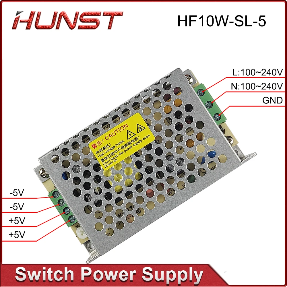 Hunst HF10W-SL-5 Hengfu impulsinis Maitinimo šaltinis 5V 5.0 A CO2 Pluošto Lazerinio Ženklinimo Mašinos JCZ Kontrolės Kortelės elektros Energijos Tiekimo.