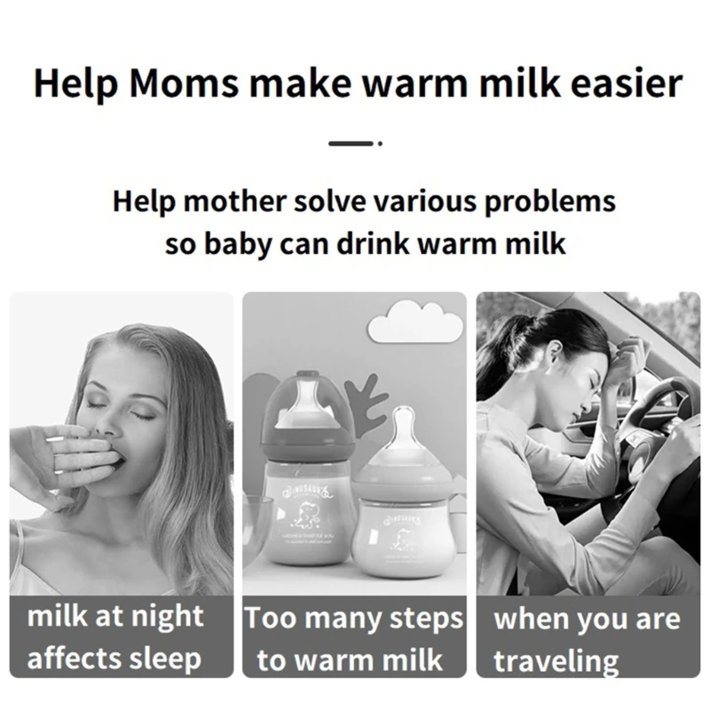 Nešiojamų Pieno Šildytuvas Žiemos Butelį Laikyti Šiltai Reguliuoti Temperatūrą Butelis Šilčiau