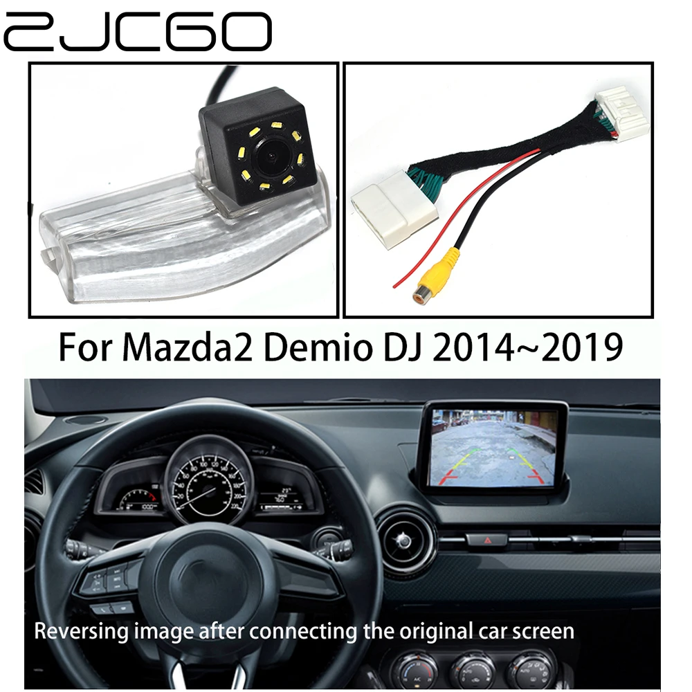 ZJCGO HD CCD Automobilio Galinio vaizdo Atbulas Atgal Iki automobilio Parkavimo Kamera Atnaujinti Originalaus Automobilio OEM Stebėti Mazda 2 Mazda2 Demio DJ 2014~2019