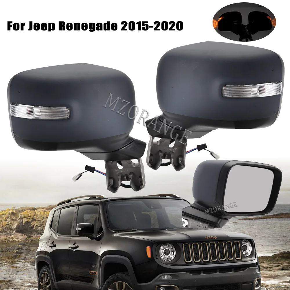 Šoninis Veidrodis Asamblėjos Jeep Renegade 2015 2016 2017 2018 2019 2020 2021 M. Už galinio vaizdo veidrodėliai Veidrodėliai Lemputė 8pins
