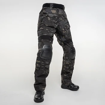 TRN] BAC Juoda Pilka G3 Daugiafunkcinis Tactical Kelnes Mokymo Kelnės,  vyriški Lauko Multi Pokets Kelnės